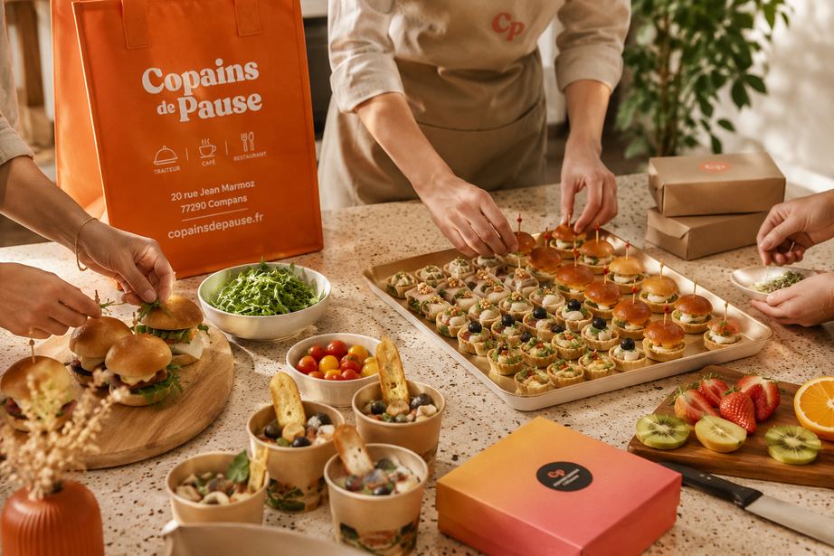 Préparation des plateaux et du packaging Copains de Pause